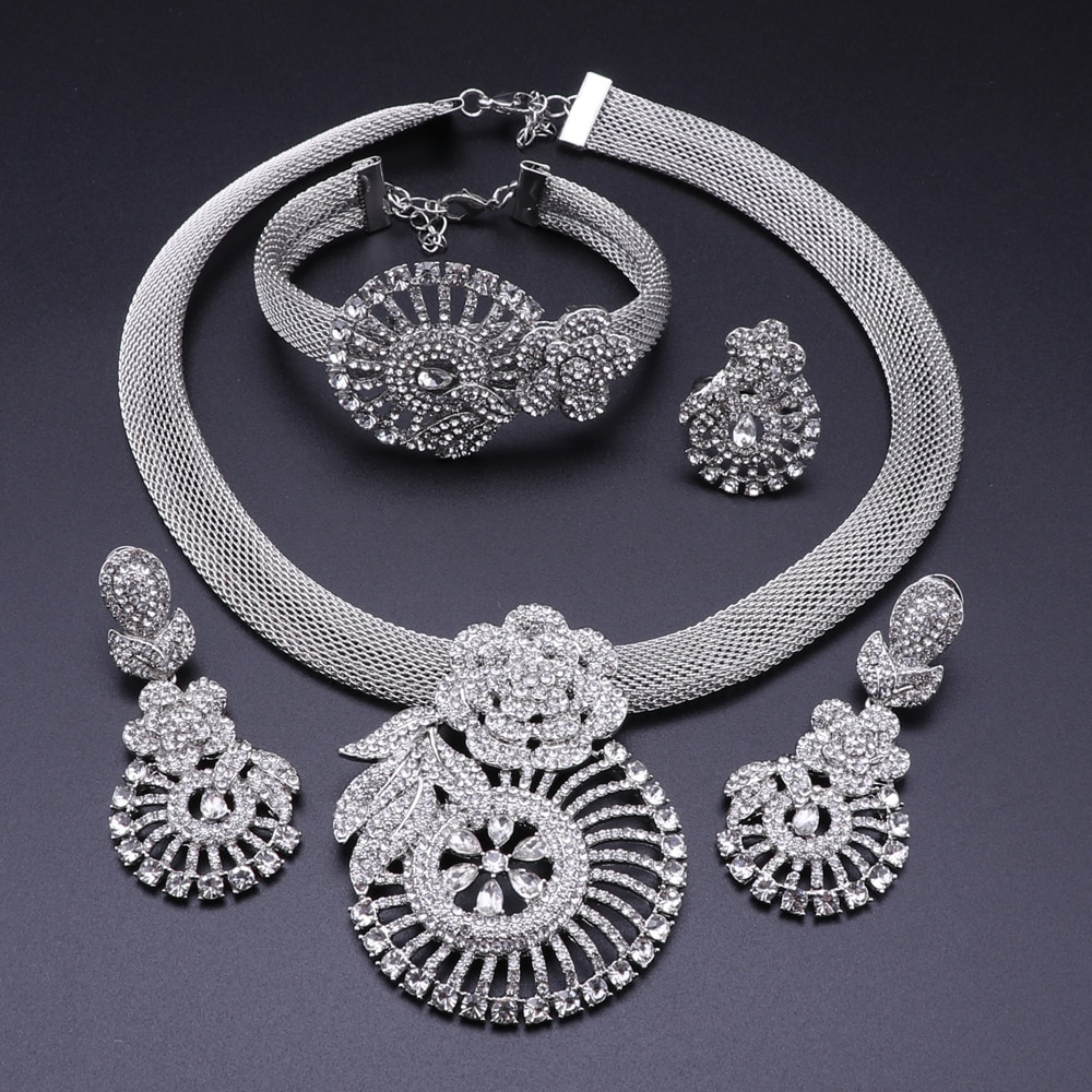 CYNTHIA-Women-Silver-Plated-Necklace-Women-Jewelry-Sets-Crystal-Earrings-Ring-Classic-Wedding-Flower-Jewelry-Set-4