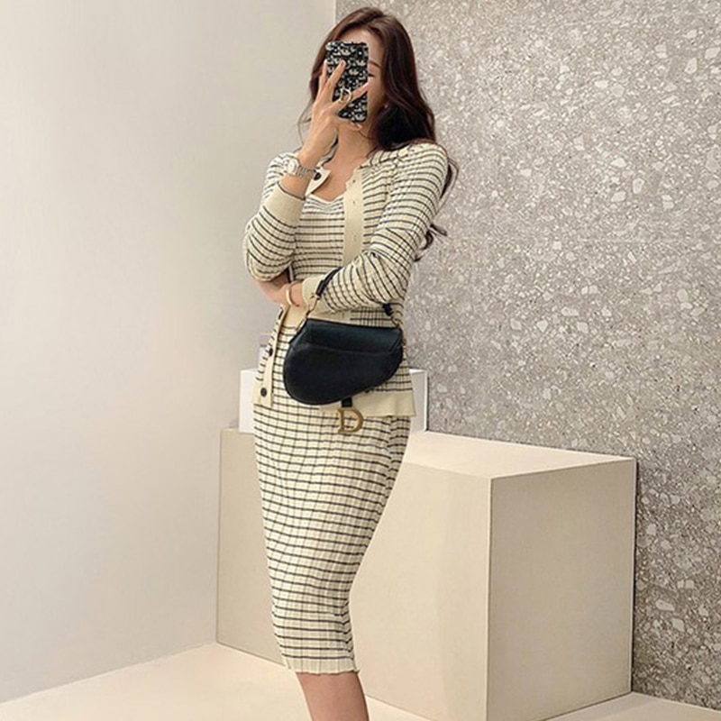 H-Han-Queen-Korean-Knitting-3-Pieces-Set-Women-Knitted-Sling-Cardigan-And-Pencil-Skirts-Casual-1