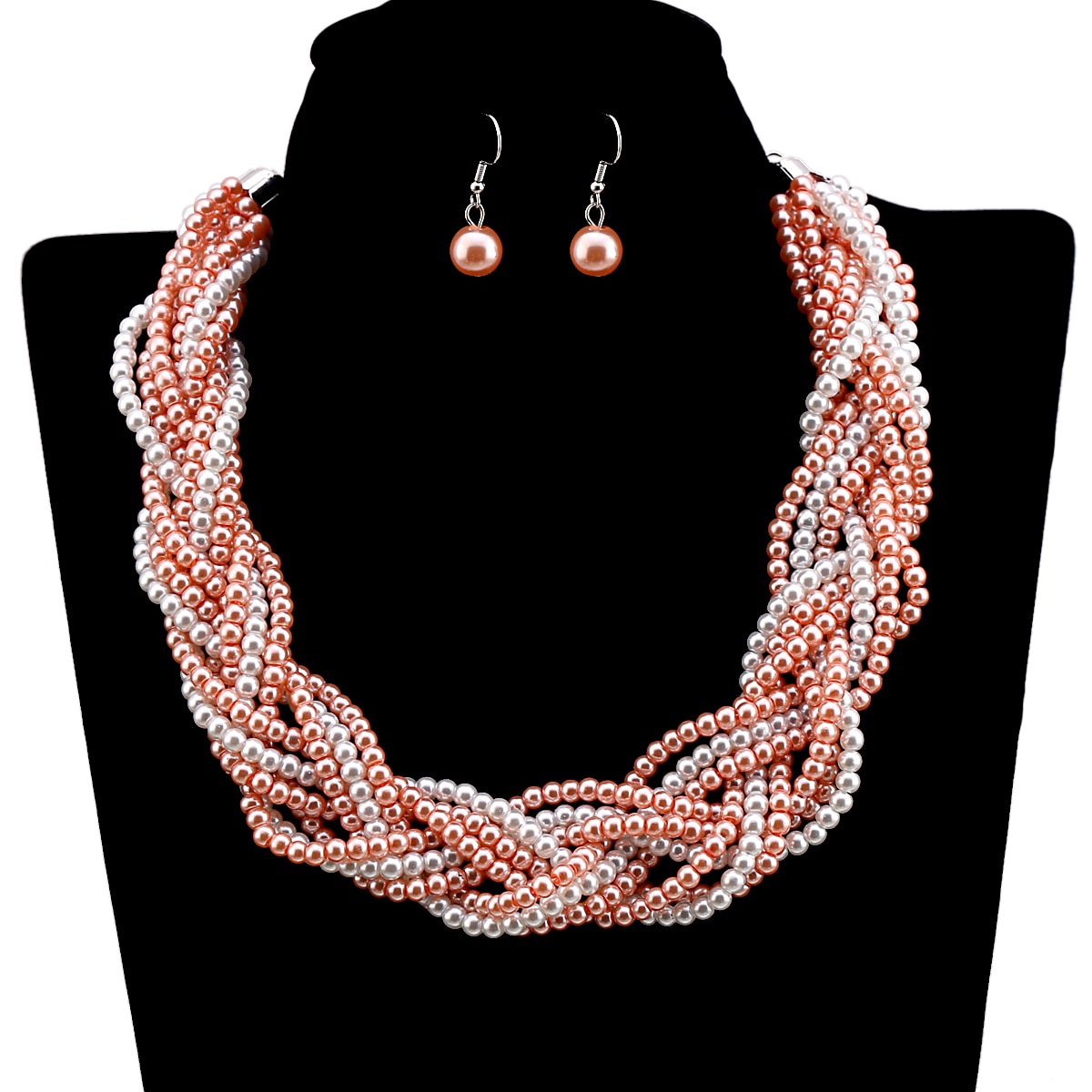 Newest-Exaggerated-9-Pearl-Beaded-Strands-Wrapped-Statement-Choker-Necklace-and-Earrings-Jewelry-Sets-for-Women-3