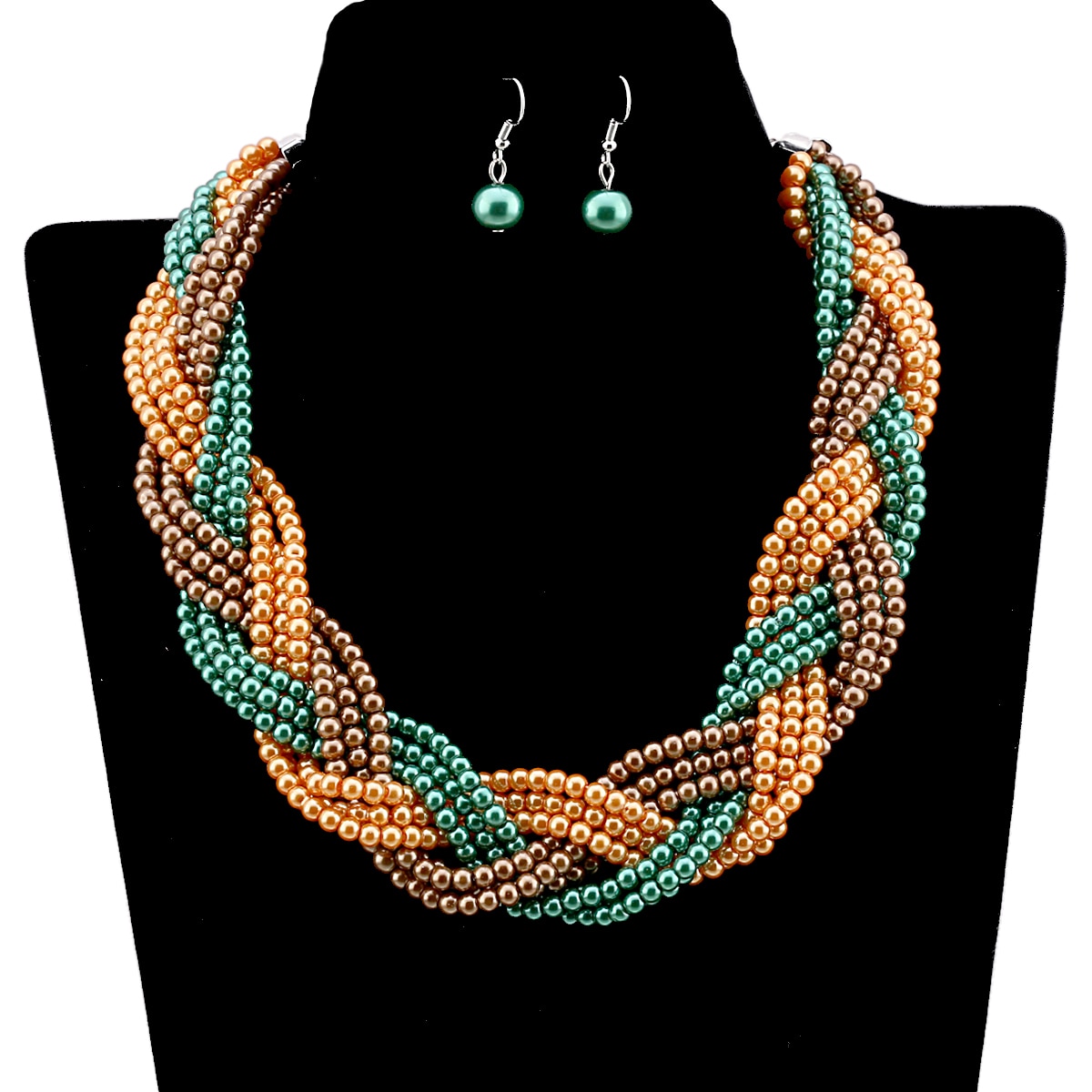 Newest-Exaggerated-9-Pearl-Beaded-Strands-Wrapped-Statement-Choker-Necklace-and-Earrings-Jewelry-Sets-for-Women-4