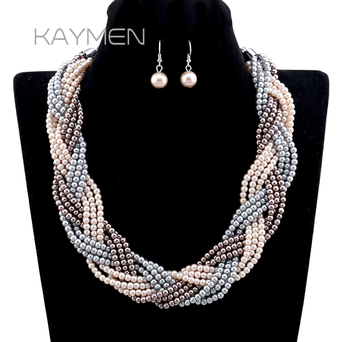 Newest-Exaggerated-9-Pearl-Beaded-Strands-Wrapped-Statement-Choker-Necklace-and-Earrings-Jewelry-Sets-for-Women